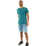 Tommy Jeans Slim Fit, T-Shirt mit Rundhalsausschnitt, Petrol, XL