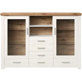 Set One by Musterring Highboard York Dekor Pino-Aurelio / Eiche Artisan