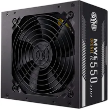 Cooler Master MWE 550 Bronze 230V V2, PC-Netzteil (EU-Stecker), 80 PLUS Bronze, temperaturempfindlichen HDB-Lüfter, DC-DC + LLC-Schaltung mit + 12V-Schiene, nicht modular
