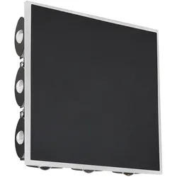 Wandlampe Flurleuchte LED Wandleuchte indirekt Wohnzimmerlampe schwarz matt, Metall Acryl, 12W 850lm warmweiß, BxH 22x22 cm