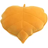 YILANLAN Fun Blattkissen Plüsch Bodenkissen Simulation Bürokissen Stuhl Sofa Autokissen Einfaches Raumdekorationskissen (50cm*50cm, Yellow)