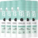 8X4 Deo Spray Fresh Lime 6 x 150 ml