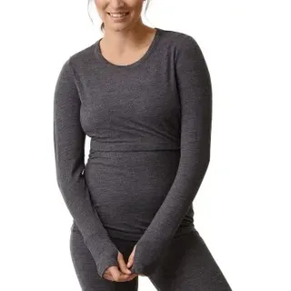 Boob Merino Wool Long Sleeve Top Dunkelgrau Merinowolle X-Large Damen