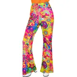 W WIDMANN MILANO Party Fashion - 60er Jahre Hose für Damen, Hippie, Reggae, Flower Power, Disco Fever, Schlagermove