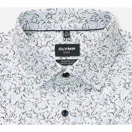 Olymp Langarmhemd "Luxor", Herren, Gr. 44, N-Gr, weiß, Web, Obermaterial: 64% Baumwolle, 27% Polyester, 9% Elasthan, normal, 2-Knopf-Manschette, Hemden, modern fit, Businesshemd, New Kentkragen