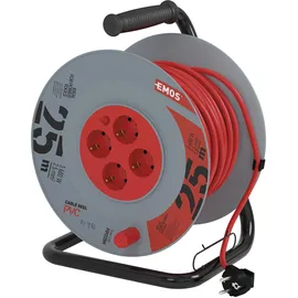 EMOS Kabeltrommel (Kunststoff, 25 m, H05VV-F, IP20)