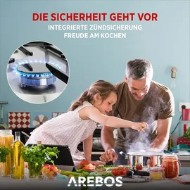 Arebos Gaskochfeld 5 Flammen
