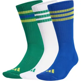 adidas 3-Streifen Cushioned Sportswear Crew Socken 3er Pack bold green/bold blue/bright yellow 37-40