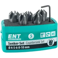 Ent 26516 5-tlg Aufsteckversenker-Set HSS, Durchmesser (d) 4, 5,