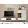Home Affaire Wohnwand HOME AFFAIRE "Merle", braun (eiche riviera nb, weiß matt), B:260cm, Holzwerkstoff, Kastenmöbel-Sets, Wohnwand, mit besonderer Rahmenoptik