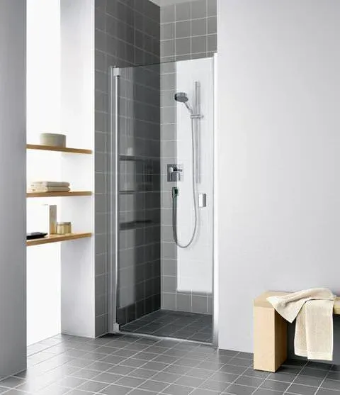 Kermi RAYA Pendeltür 1-flügelig RA 1WR/L 2000 BV: 948-988 Silber Hochglanz ESG klar