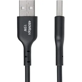 Startech StarTech.com 15cm USB-A auf USB-C Ladekabel, Laden & Synchronisieren, 3A, USB 2.0, TPE-Mantel, Schwarzes USB Schnellladekabel