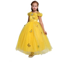 Lito Angels Prinzessin Belle Kleid für Kinder Mädchen, Die Schöne und das Biest Kostüm Verkleidung, Größe 8-9 Jahre 134, Gelbes