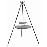 Cook King Schwenkgrill 180 cm - Doppelrost aus Edelstahl 80 cm + 40 cm