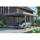 SKANHOLZ Carport Friesland Schiefergrau 397 x 555 cm mit Aluminiumdach