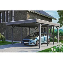 SKANHOLZ Carport Friesland Schiefergrau 397 x 555 cm mit Aluminiumdach