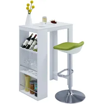 VCM Bartisch Oktola 80 x 50 cm Weiß
