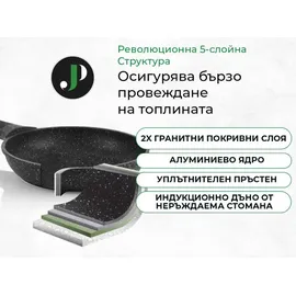 just perfecto Topf und Pfannenset Induktion mit deckel Schwarz ohne PTFE und PFOA 14 pcs - Kochtopfset Aluminium mit Antihaftbeschichtung - Töpfe Set - Schwarz