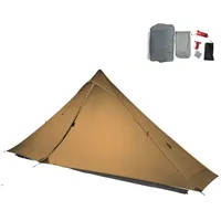 Telomat 3F Ultraschlankes 1-Personen-Zelt für Outdoor-Verwendung im 3/4-Jahresbereich Professionell aus 20D Nylon und Doppelkunststoff-Silikon