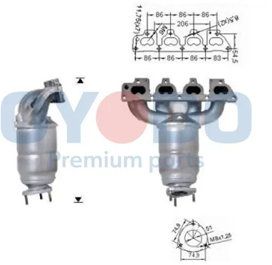 OYODO Katalysator 10n0007oyo für Opel