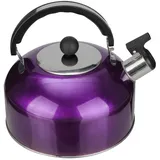 CALLARON Reisewasserkocher 2l Pfeifenkessel Wasserkessel Pfeifkessel Flötenkessel Teekessel Pfeife Wasserkocher mit Pfeifton Teapot Kettle Induktion Gasherd für Camping Picknick Wasserkocher Retro