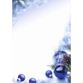 Sigel Weihnachtsbriefpapier Blue Harmony Motiv DIN A4 90 g/qm 100 Blatt