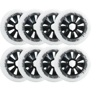 NBTRXWAFR 85A Inline-Skate-Räder (8Er-Pack), Wettbewerbsspezifische Räder, 90 Mm/100 Mm/110 Mm Indoor-/Outdoor-Trainingsräder, Ersatzräder,Weiß,100mm
