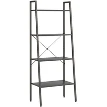 vidaXL Standregal 4 Böden 56 x 35 x 140 cm Schwarz