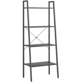 vidaXL Standregal 4 Böden 56 x 35 x 140 cm Schwarz