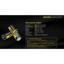 Nitecore 21700 5000 mAh 1 St.