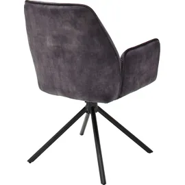 MCA Furniture Esszimmerstuhl »Ottawa mit Armlehne«, (Set), 2 St., Vintage Veloursoptik mit Keder, Stuhl belastbar bis 120 Kg