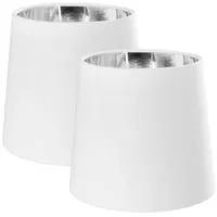 Navaris 2x Lampenschirm Tischlampe E14 rund - 15,2x13,7x17,2cm -
