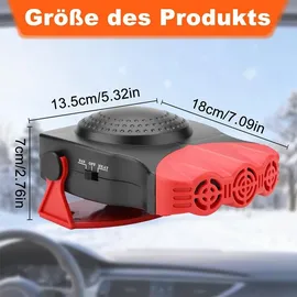 RAPANDA Heizlüfter 150 W Rot/Schwarz