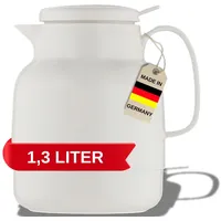 Helios Mondo Push Kunststoff-Isolierkanne, weiß, 1,3 Liter