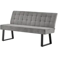 Dubi möbel Sitzbank Grau, Metall, 160x89x65 cm Esszimmer, Bänke,