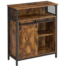 VASAGLE Sideboard, LSC089B01V1 braun 70,0 x 70 cm x 80 cm Braun-Schwarz