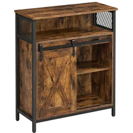 VASAGLE Sideboard, LSC089B01V1 braun 70,0 x 70 cm x 80 cm Braun-Schwarz