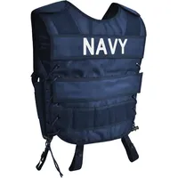 normani Polizei-Kostüm Weste mit abnehmbarem Klett-Patch Tac Charge-V blau M/L | M/L