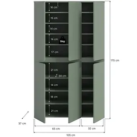 Möbel Boss Mehrzweckschrank 105 x 175 x 37 cm Grün