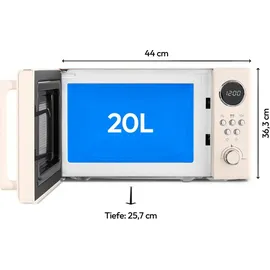 Medion MD15000 Retro Mikrowelle Solo beige 800W 20L