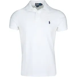 Ralph Lauren Custom Slim Fit Piquet Poloshirt weiß M