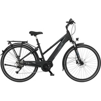 Fischer E-Bike Trekking, VIATOR 4.1i Elektrofahrrad für Damen, RH 44 cm, Mittelmotor 80 Nm, 36 V Akku im Rahmen, schwarz matt, 28 Zoll