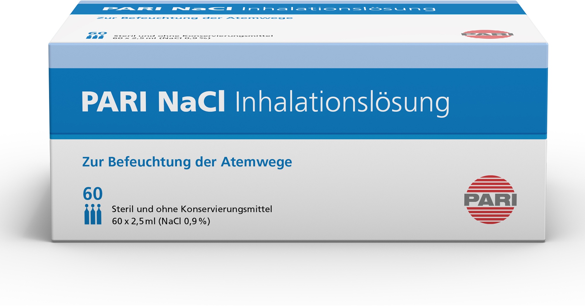 PARI NaCl Inhalationslösung 0,9 % Isotone Salzlösung Steril 2,5 ml