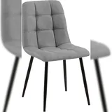 CLP Esszimmerstuhl Tilde Polyester grau 4er Set