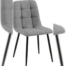 CLP Esszimmerstuhl Tilde Polyester grau 4er Set