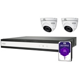 ABUS Komplett-Set mit Hybrid-Videorekorder und 2 analogen Mini-Dome-Kameras