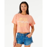 Rip Curl Always Summer Crop T-Shirt light coral, pink, M