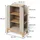 VitaliSpa Kinderregal Malia 60 x 88 cm Eiche silber