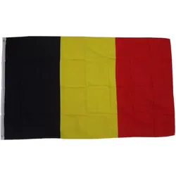 Fahnen-Shop Axel Bach Flagge Belgien 90 x 150 cm Fahne mit 2 Ösen 100g/m2 Stoffgewicht Hissflagge Hissen