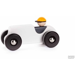 Bajo Spielzeug-Auto Holz Retro Auto Holzauto Holzspielzeug Rennauto weiß